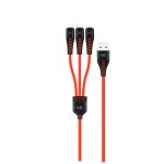 La Cruise 3.4 Amp Fast charging cable with 3 output ports - Micro USB, Type C & Lightning Fast