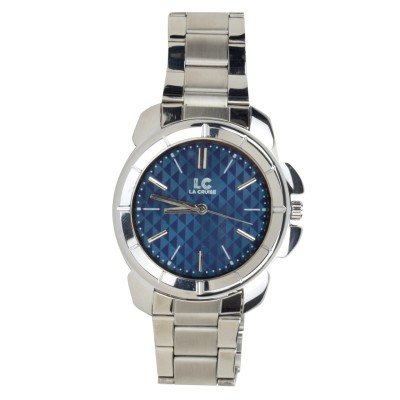 La Cruise Stainless Blue Printed Dial Men Analogue Watch